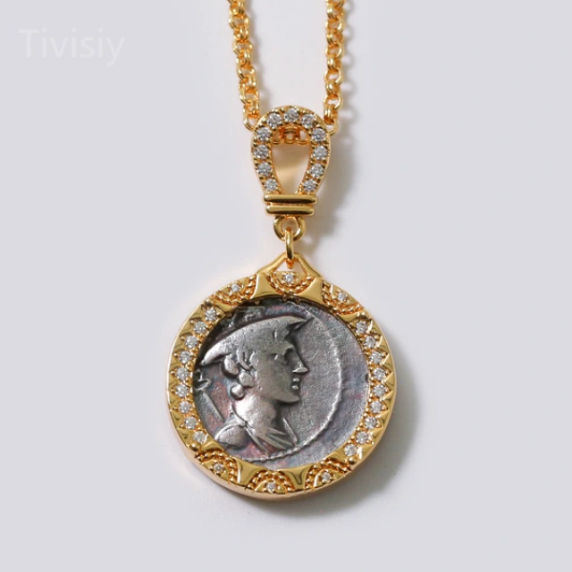 Mercury, God of Merchants and Hero Ulysses Coin Necklace